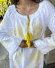 White Embroidered Linen Maxi Dress || ZALXNDRA