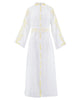 Robe longue en lin brodé blanc | ZALXNDRA