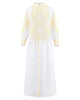 White Embroidered Linen Maxi Dress | ZALXNDRA