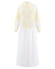 White Embroidered Linen Maxi Dress | ZALXNDRA