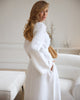 White Embroidered Linen Maxi Dress | ZALXNDRA