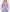 Dark Powder Blue Embroidered Linen Long Dress – Balloon Sleeves
