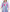 Dark Powder Blue Embroidered Linen Long Dress – Balloon Sleeves