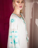 White Embroidered Linen Dress – Balloon Sleeves || ZALXNDRA