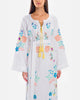 White Embroidered Linen Maxi Dress | ZALXNDRA