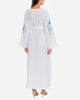 White Embroidered Linen Maxi Dress | ZALXNDRA