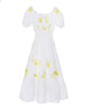 Robe blanche en lin brodé | ZALXNDRA