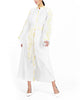 Robe longue en lin brodé blanc | ZALXNDRA
