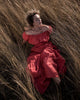 Robe longue en lin corail | ZALXNDRA