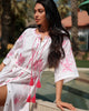 White Embroidered Linen Maxi Dress || ZALXNDRA