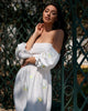 White Embroidered Linen Dress || ZALXNDRA