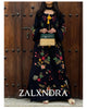 Black Embroidered Linen Maxi Dress || ZALXNDRA
