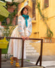 White Embroidered Linen Maxi Dress – Balloon Sleeves || ZALXNDRA