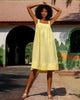 Light Yellow Linen Mini Dress | ZALXNDRA