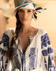 White Embroidered Linen Maxi Dress – Balloon Sleeves || ZALXNDRA