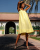 Mini-robe en lin jaune clair | ZALXNDRA