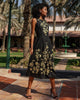 Robe en lin brodée noire | ZALXNDRA