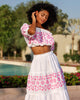 White Embroidered Linen Dress || ZALXNDRA