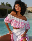 White Embroidered Linen Dress || ZALXNDRA