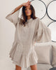 Ancient Scroll Linen Mini Dress | ZALXNDRA