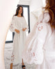 White Embroidered Linen Maxi Dress – Balloon Sleeves | ZALXNDRA