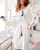 White Embroidered Linen Dress – Balloon Sleeves || ZALXNDRA