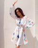 White Embroidered Linen Dress – Balloon Sleeves || ZALXNDRA