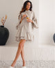 Ancient Scroll Linen Mini Dress | ZALXNDRA
