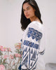 White Embroidered Linen Mini Dress – Balloon Sleeves || ZALXNDRA