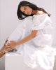 White Embroidered Linen Dress || ZALXNDRA