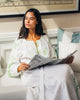 White Embroidered Linen Long Dress – Balloon Sleeves | ZALXNDRA