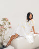 Robe blanche en lin brodé | ZALXNDRA