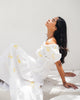 White Embroidered Linen Dress || ZALXNDRA