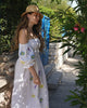 White Embroidered Linen Dress | ZALXNDRA
