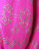 Fuchsia Embroidered Linen Long Dress – Balloon Sleeves | ZALXNDRA