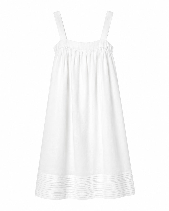 White Linen Mini Dress