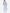 Powder Blue Embroidered Linen Maxi Dress – Balloon Sleeves