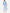 Powder Blue Embroidered Linen Maxi Dress – Balloon Sleeves