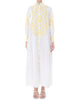 White Embroidered Linen Maxi Dress | ZALXNDRA