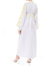 Robe longue en lin brodé blanc | ZALXNDRA