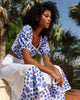 White Embroidered Linen Dress || ZALXNDRA
