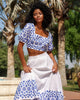 White Embroidered Linen Dress || ZALXNDRA