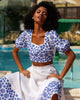 White Embroidered Linen Dress || ZALXNDRA