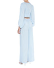 Babyblaues Leinenkleid – 3/4-Ärmel | ZALXNDRA