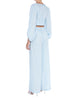 Babyblaues Leinenkleid – 3/4-Ärmel | ZALXNDRA