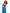 Turquoise Embroidered Linen Dress | ZALXNDRA