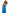 Turquoise Embroidered Linen Dress | ZALXNDRA
